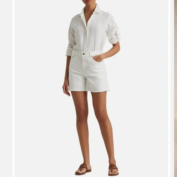 Lauren Ralph Lauren High-Rise Denim Shorts